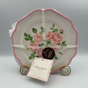 *New* Laura Ashley Pink Floral Salad Plates - Set of 4